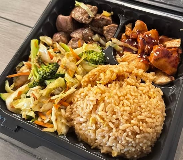 Steak & Teriyaki Chicken.